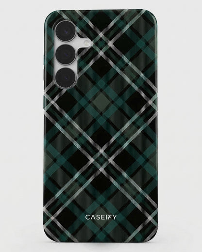 Green Plaid Case for Samsung Galaxy S25 FE