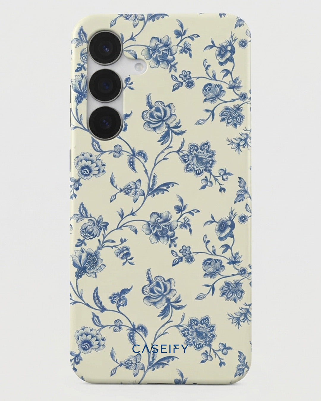 Blue Floral Case for Samsung Galaxy S25 FE