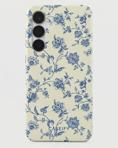 Blue Floral Case for Samsung Galaxy S25 FE