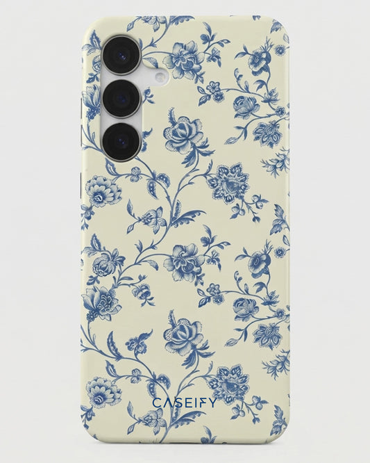 Blue Floral Case for Samsung Galaxy S25 FE