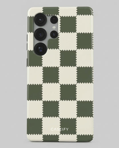 Green Checkered Case for Samsung Galaxy S25 Ultra