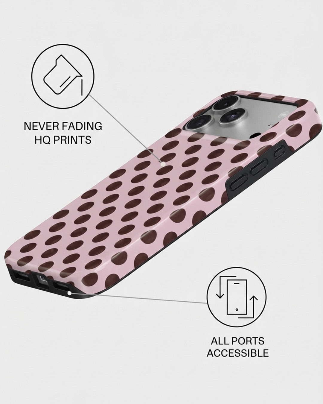 Pink Polka Dot iPhone 18 Pro Max Case