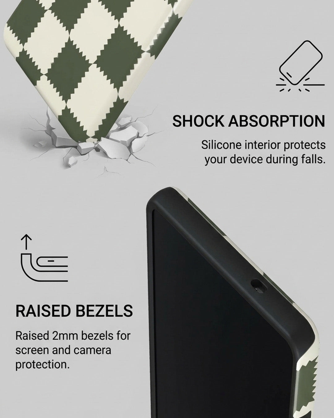 Green Checkered Case for Samsung Galaxy S25 Ultra