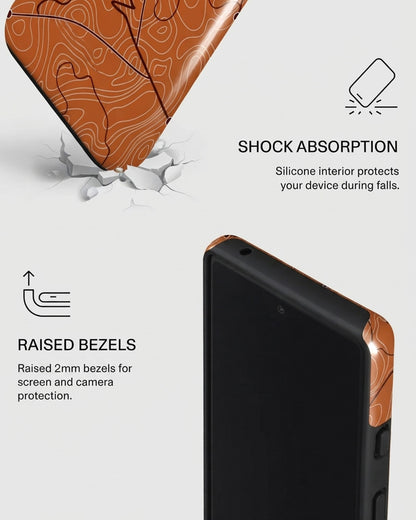 Orange Topo Map Pixel 6a Case