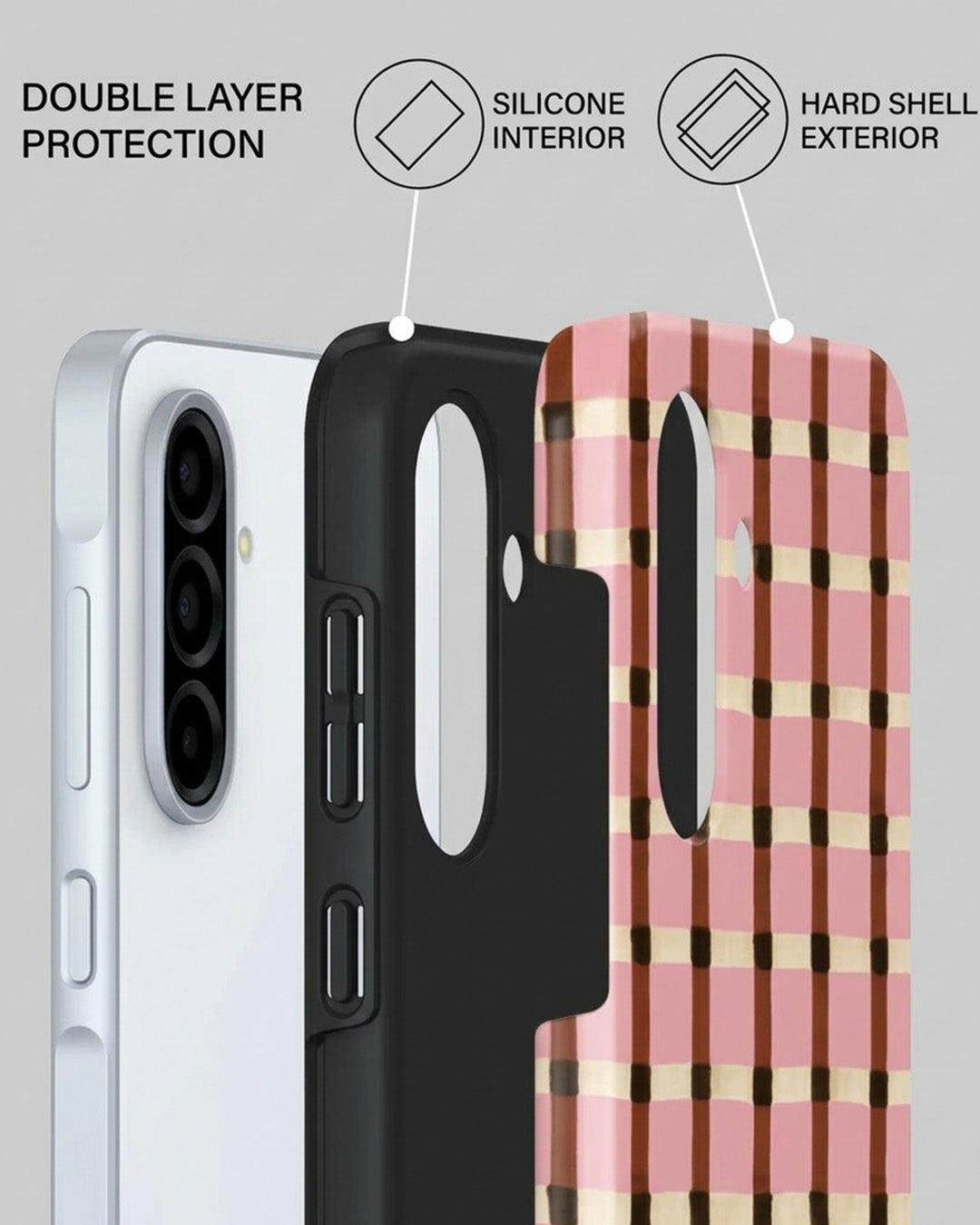 Galaxy S25 Pink Check Case