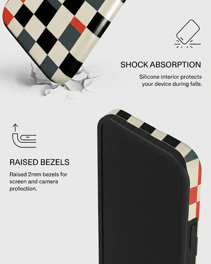 Retro Checkerboard iPhone 15 Case