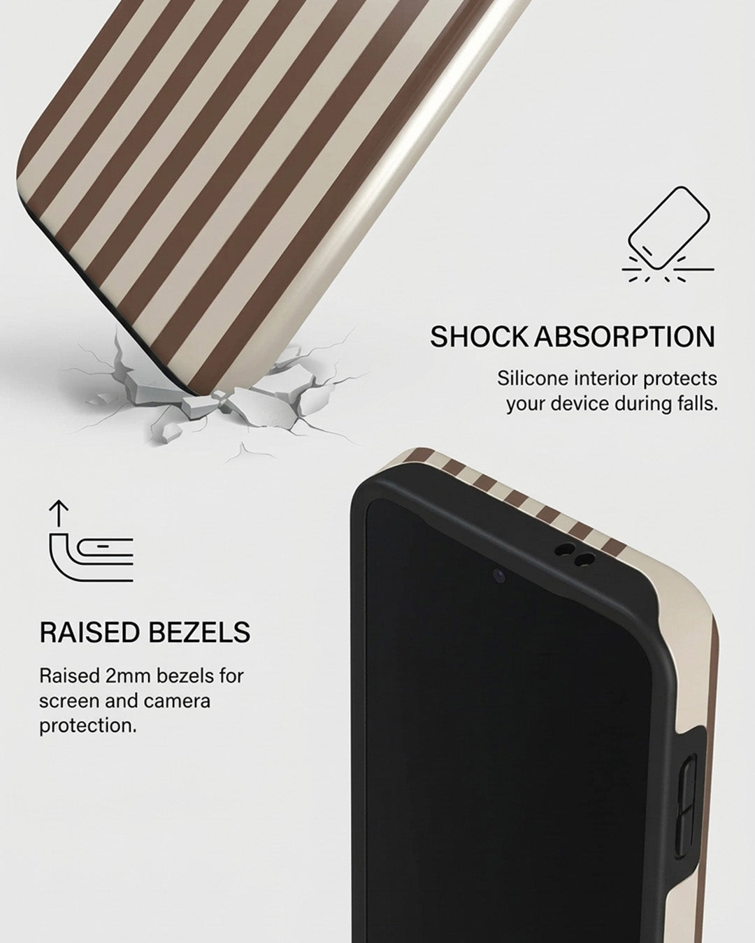Galaxy S24 Plus Beige Striped Case