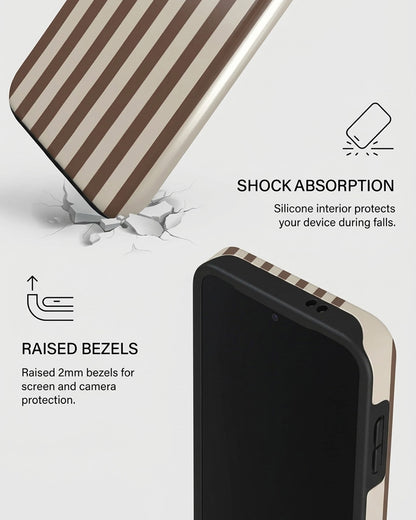 Galaxy S24 Plus Beige Striped Case