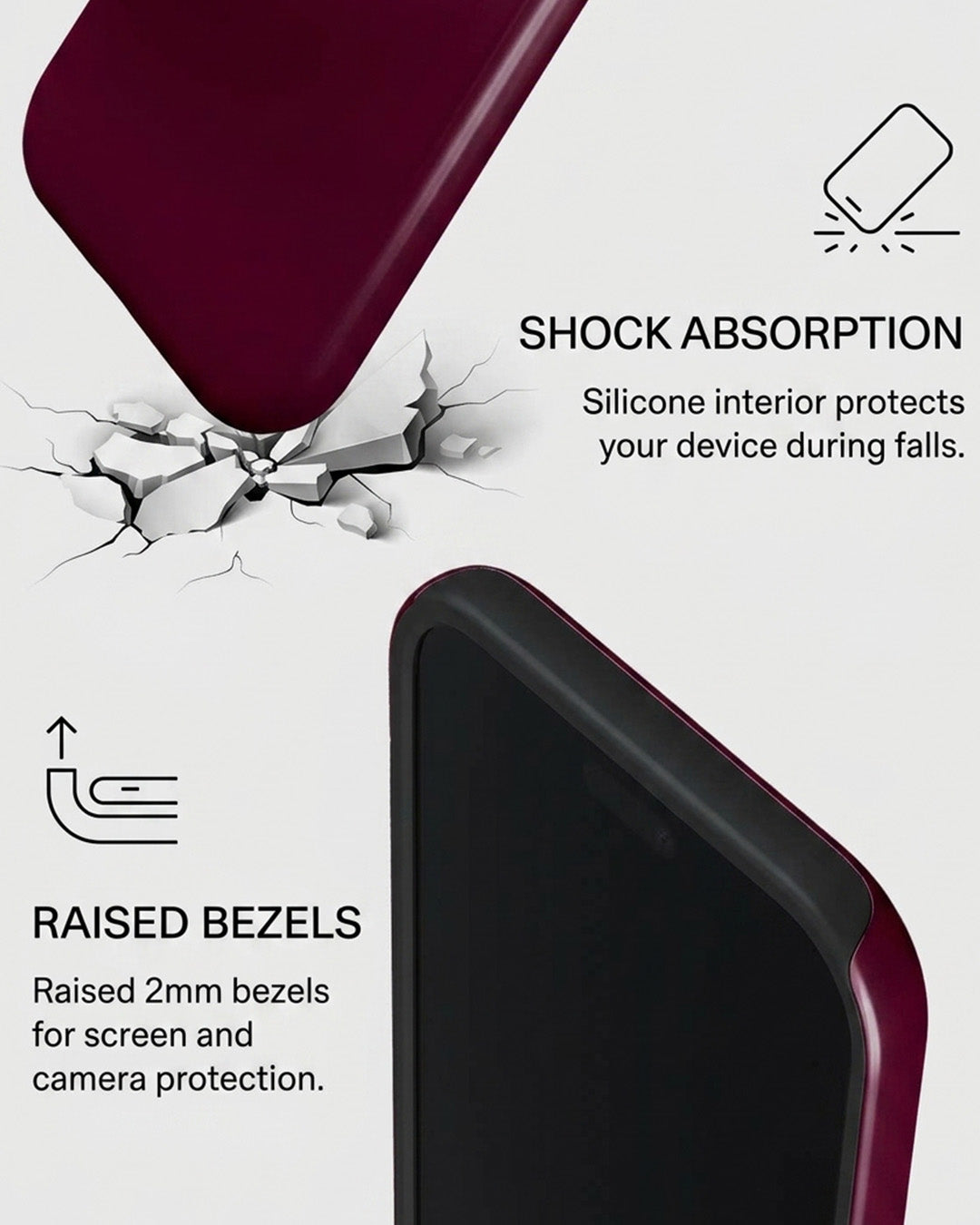 Wine Burgundy Glossy iPhone Air Case