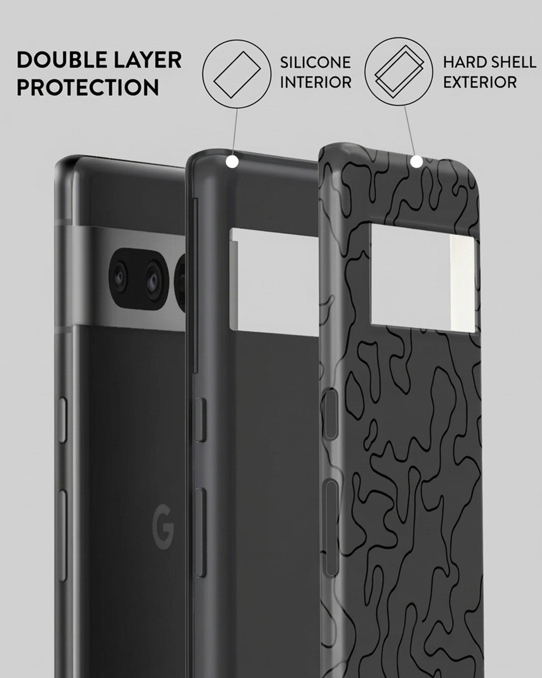 Black Topo Camo Pixel 7 Pro