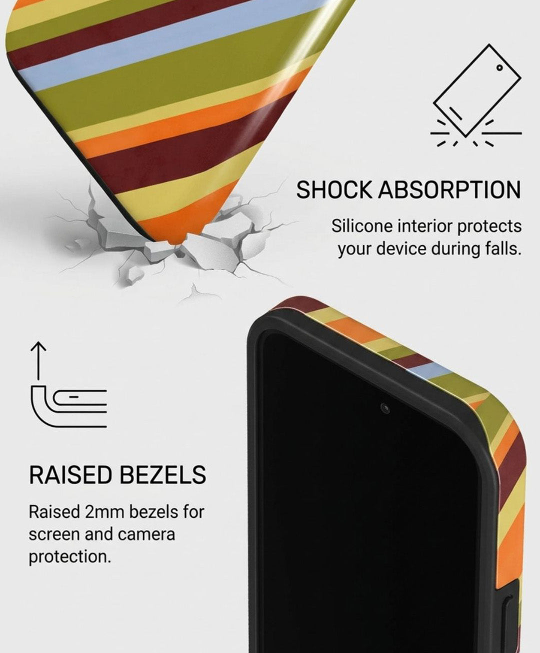 Retro Stripe iPhone 14 Pro Max Case