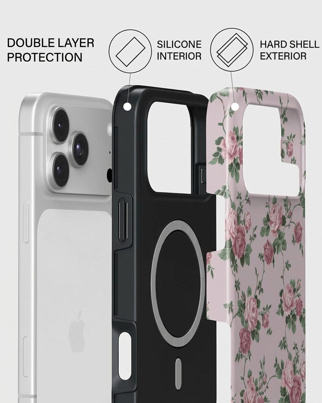Pink Rose Floral iPhone 18 Pro Max Case