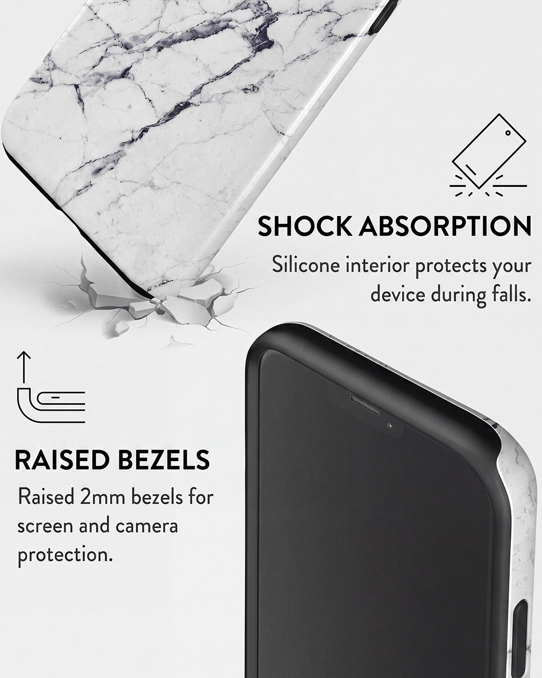 White Marble iPhone 12 Case