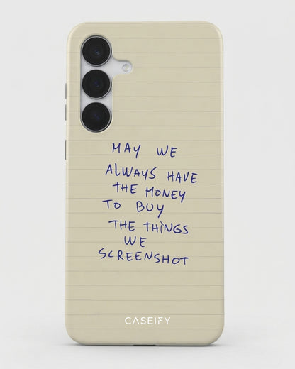 Notepad Quote Case for Samsung Galaxy S25 FE