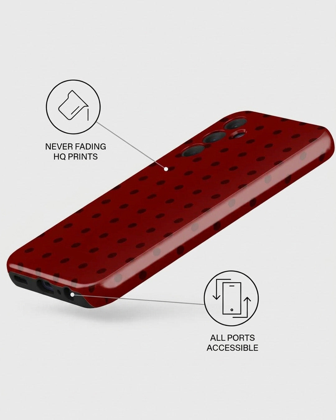 Red Polka Dot Samsung Galaxy A15 5G Case