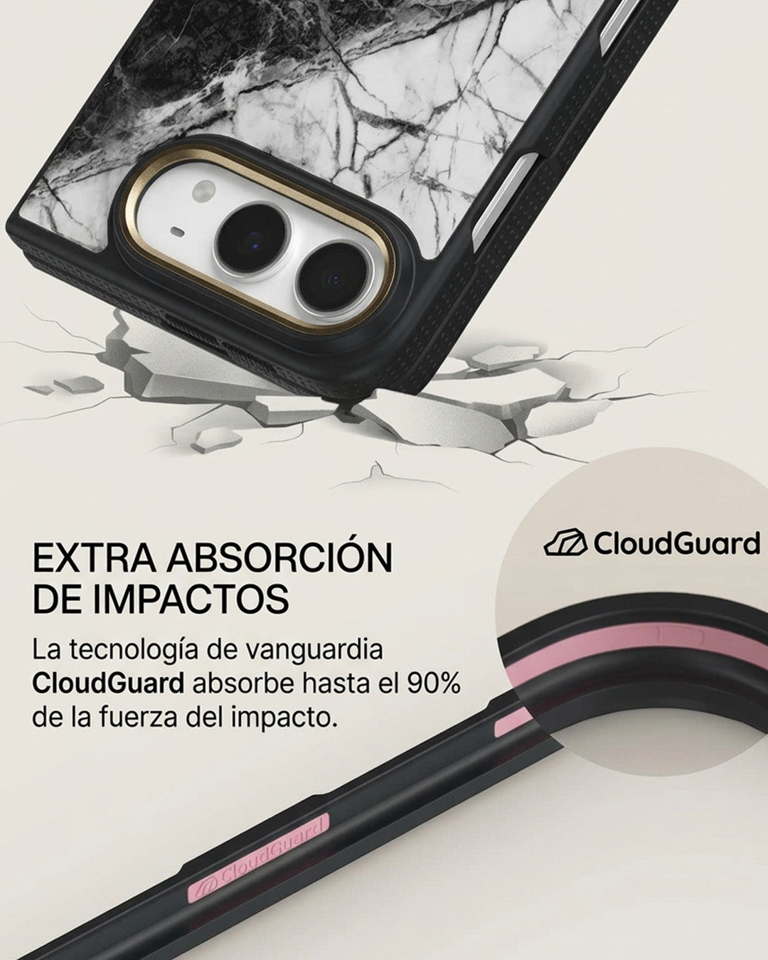 Black Marble iPhone Duo Case