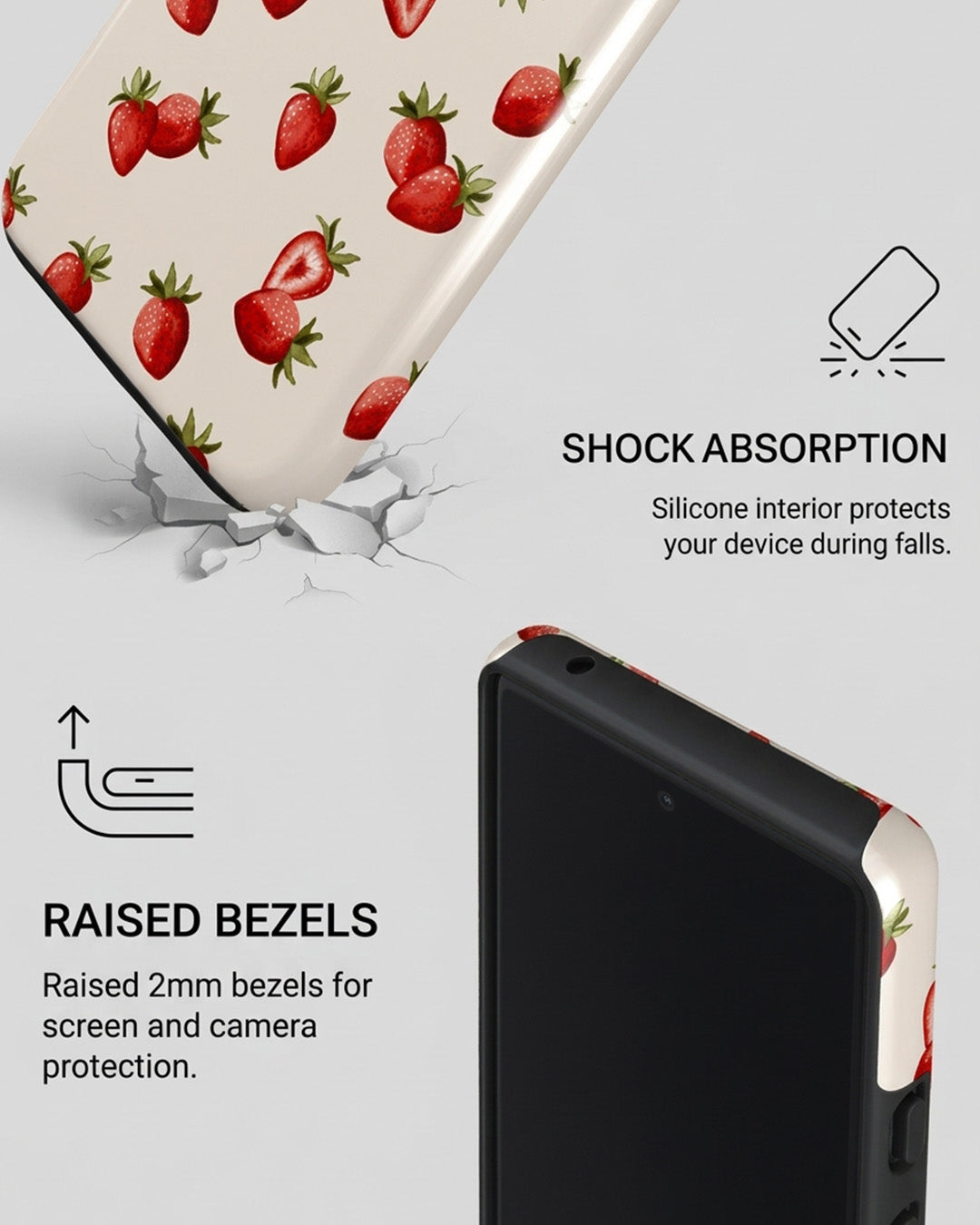 Strawberry Print Pixel 6a Case