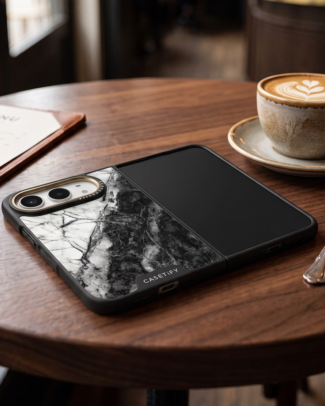 Black Marble iPhone Duo Case