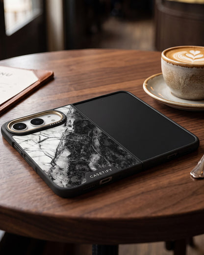 Black Marble iPhone Duo Case