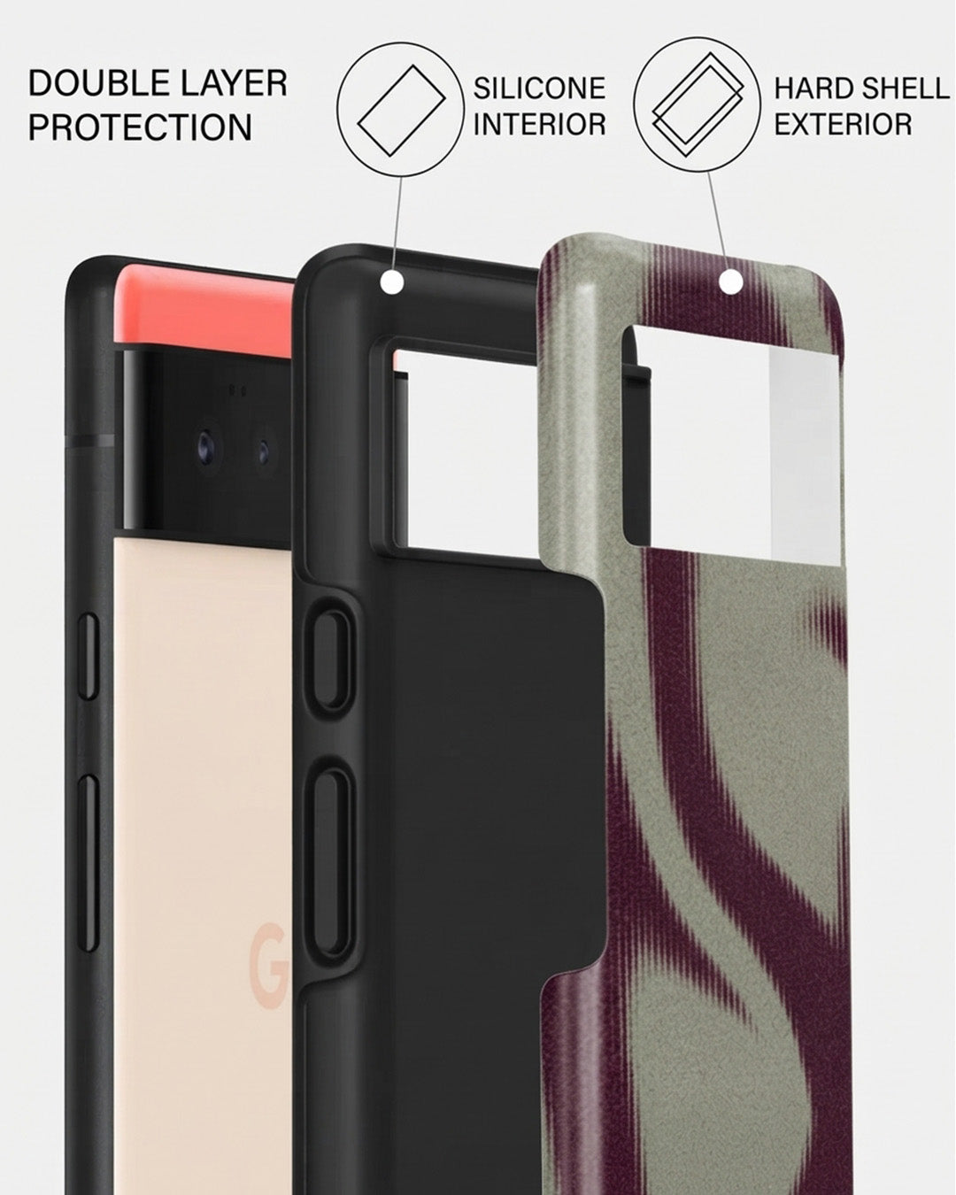 Maroon Swirl Pixel 6a Case