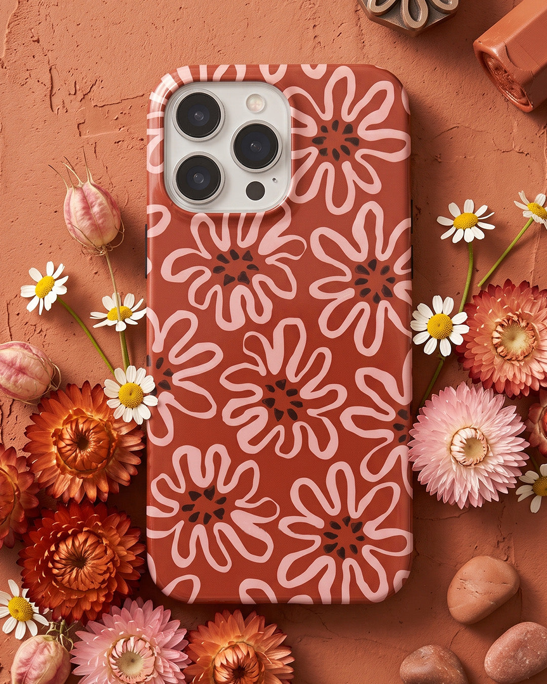 Terracotta Bloom iPhone 14 Pro Case
