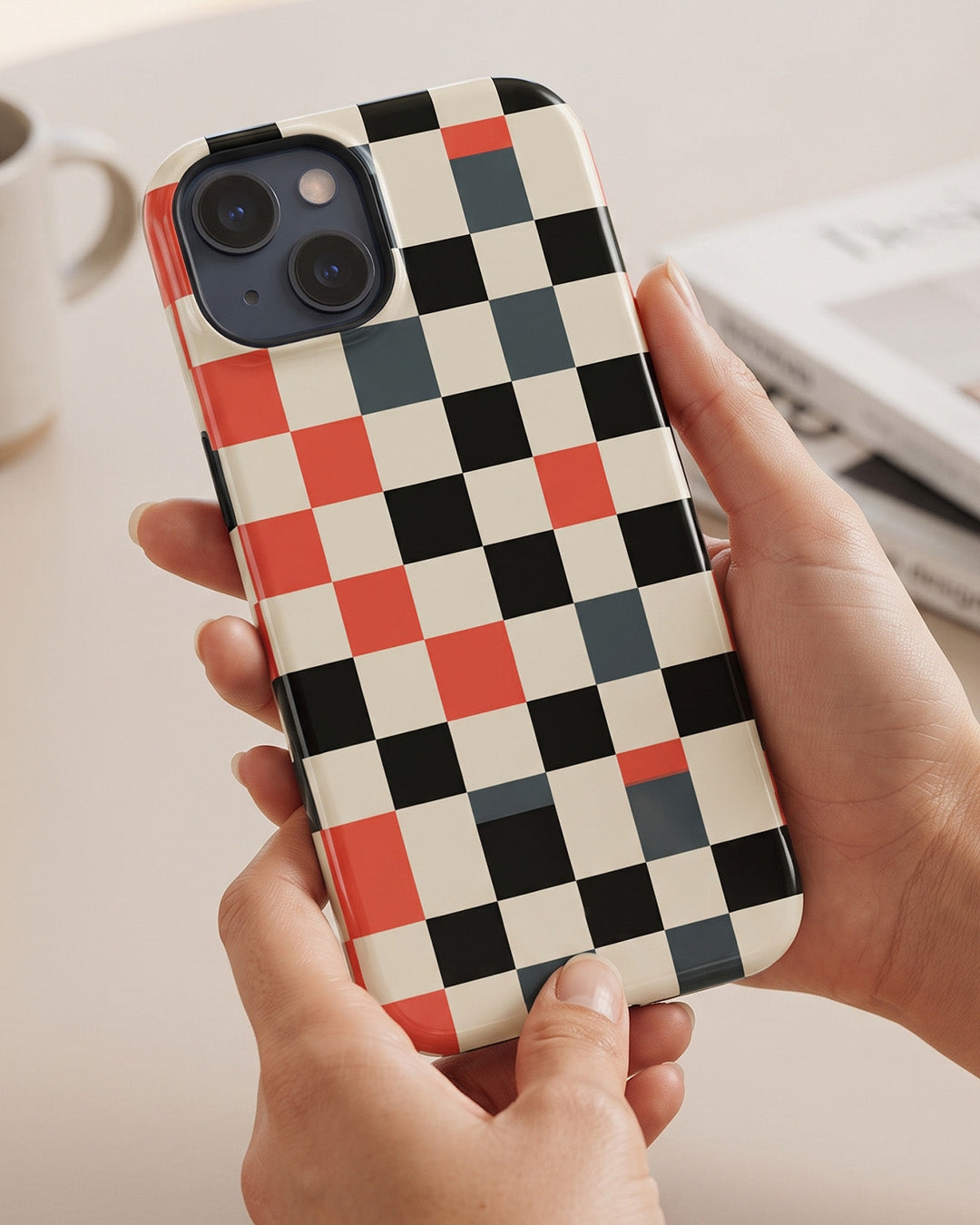 Retro Checkerboard iPhone 15 Case