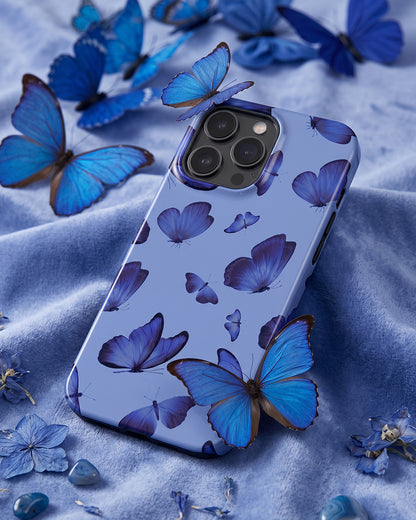 Blue Butterfly Swarm iPhone 15 Pro Max Case