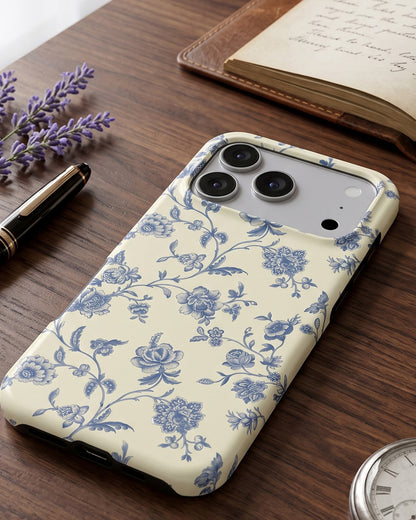 Blue Floral Toile iPhone 17 Pro Max Case