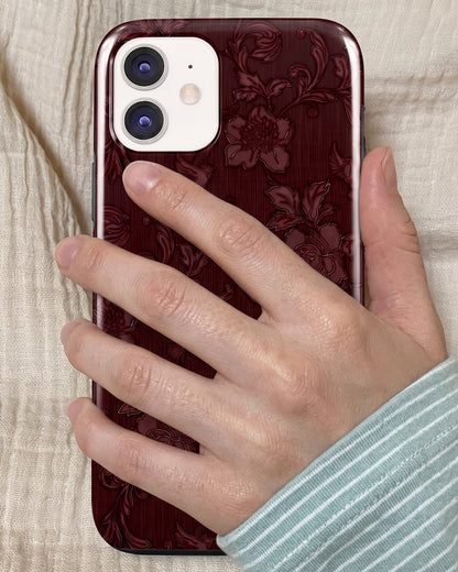 Burgundy Floral iPhone 11 Case