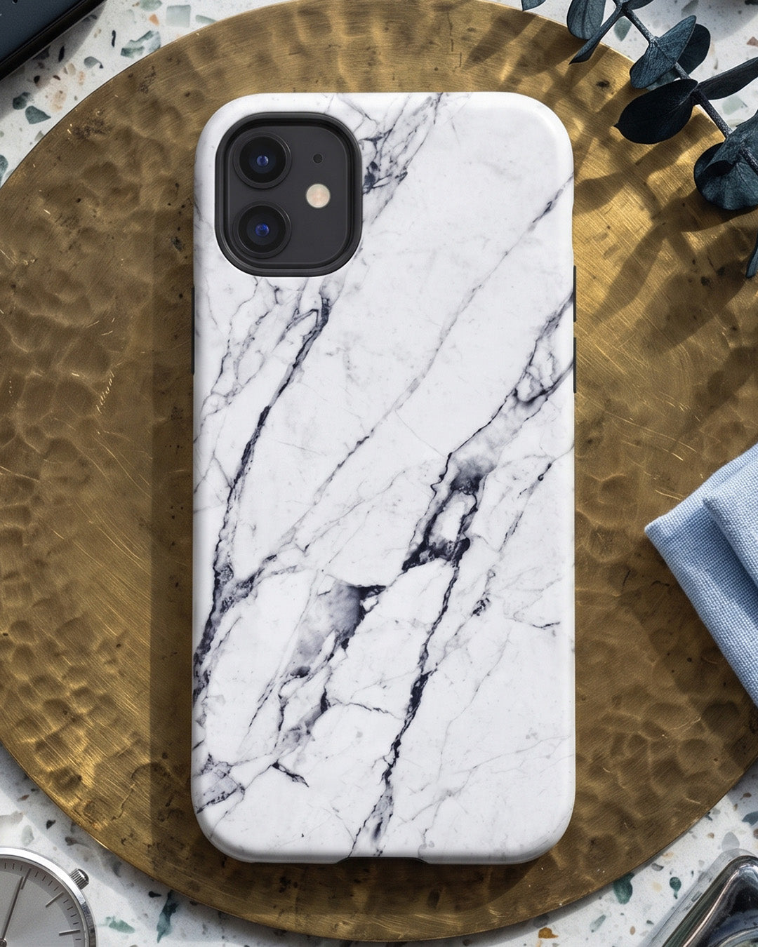 White Marble iPhone 12 Case
