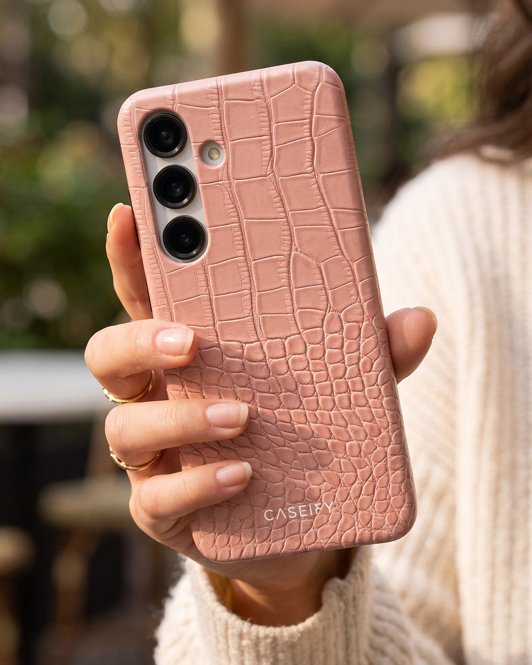 Pink Croc Case for Samsung Galaxy S25 Plus