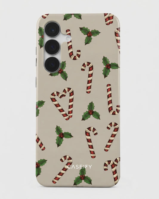 Candy Cane Holly Case for Samsung Galaxy S25 FE