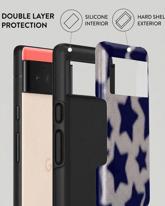 Navy Star Pixel 6a Case