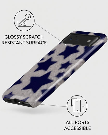 Navy Star Pixel 6a Case