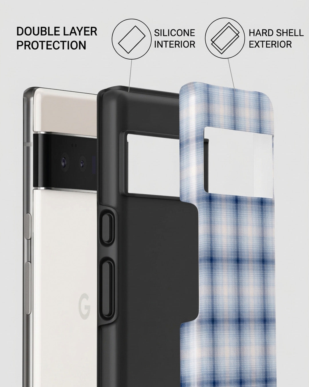 Blue Plaid Pixel 6 Pro Case