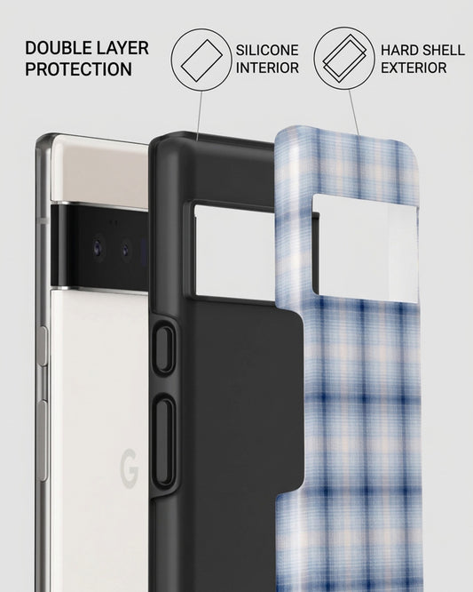 Blue Plaid Pixel 6 Pro Case