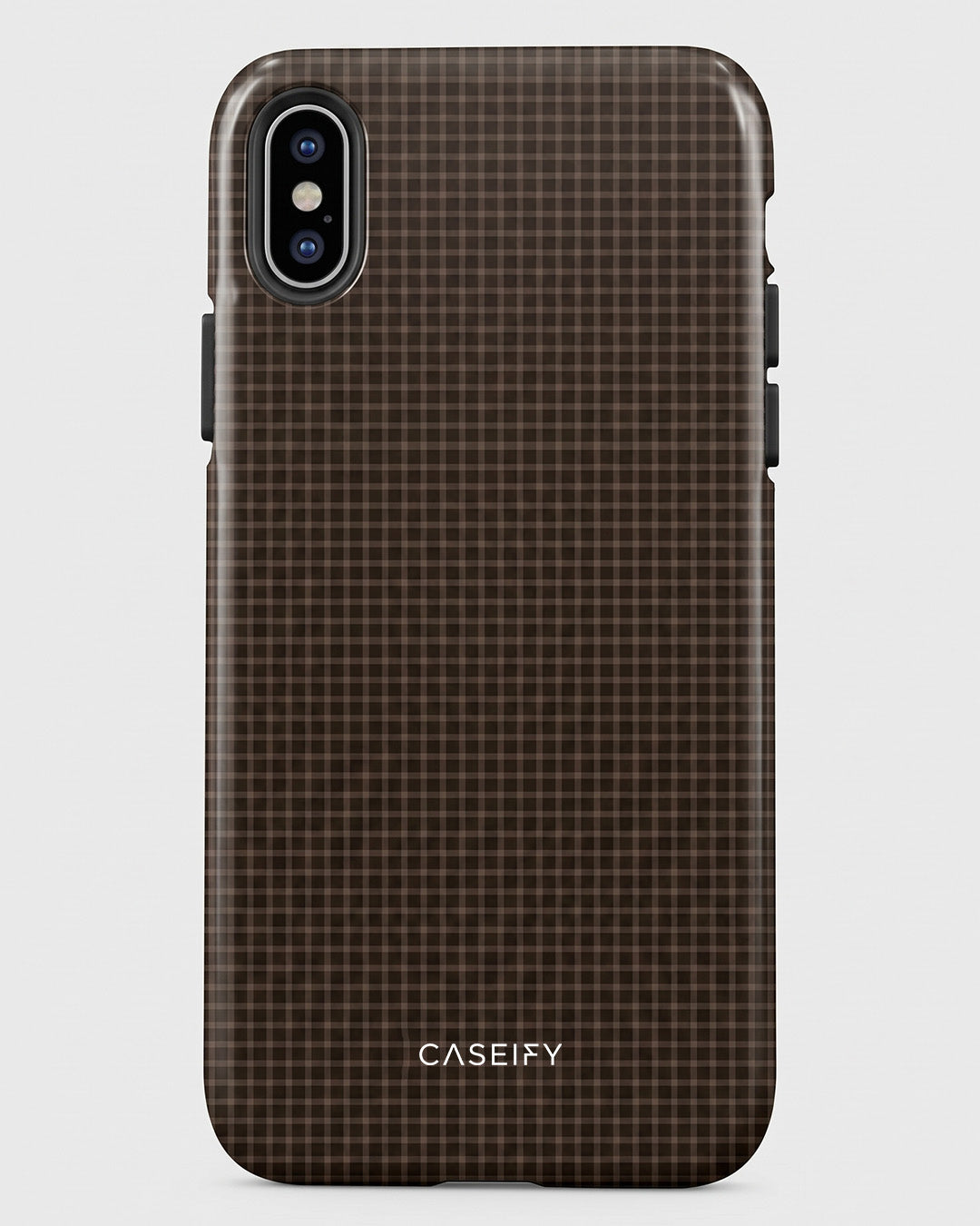 Brown Micro Check iPhone XS Max Case