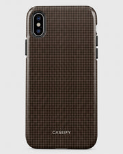 Brown Micro Check iPhone XS Max Case