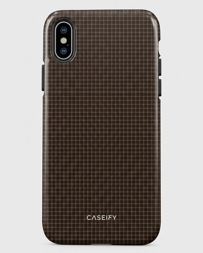 Brown Micro Check iPhone XS Max Case