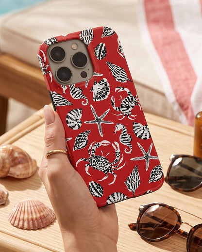 Red Coastal Critters iPhone 16 Pro Max Case