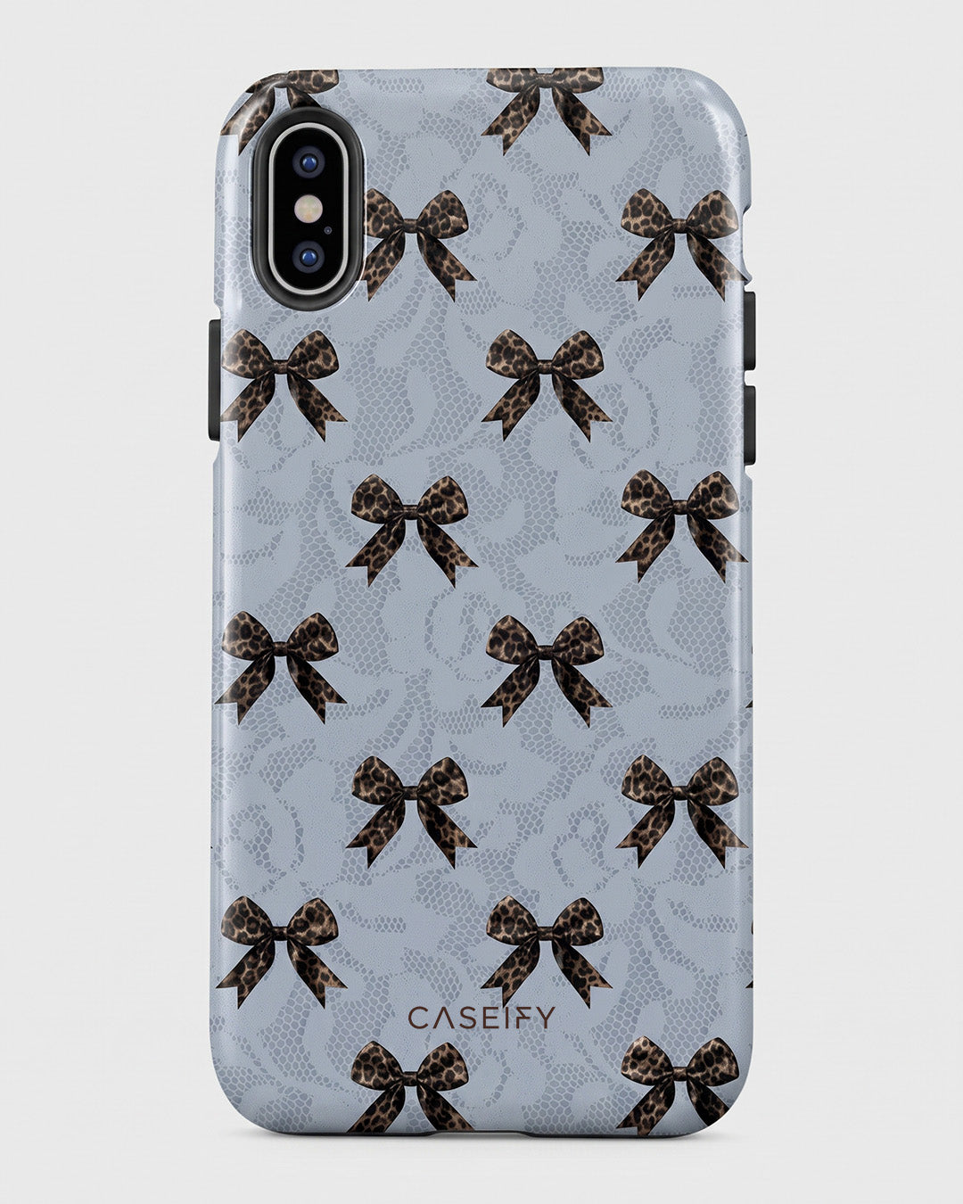Burgundy Lace Print iPhone XS Case