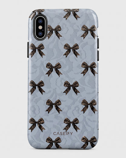 Burgundy Lace Print iPhone XS Case