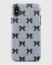 Burgundy Lace Print iPhone X Case