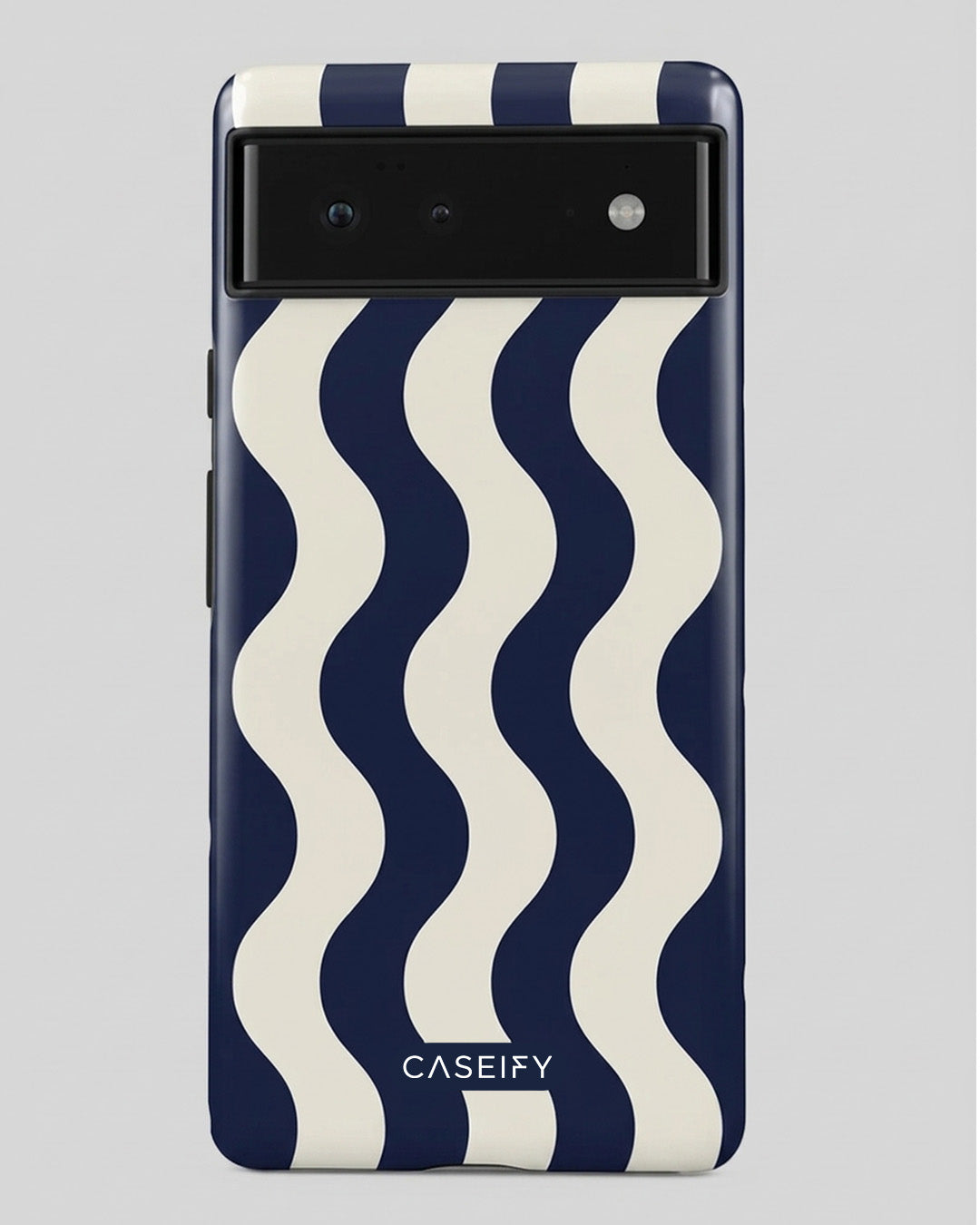 Navy Wavy Pixel 6a Case
