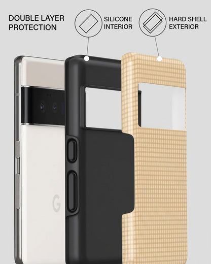 Tan Checkered Pixel 6 Pro Case