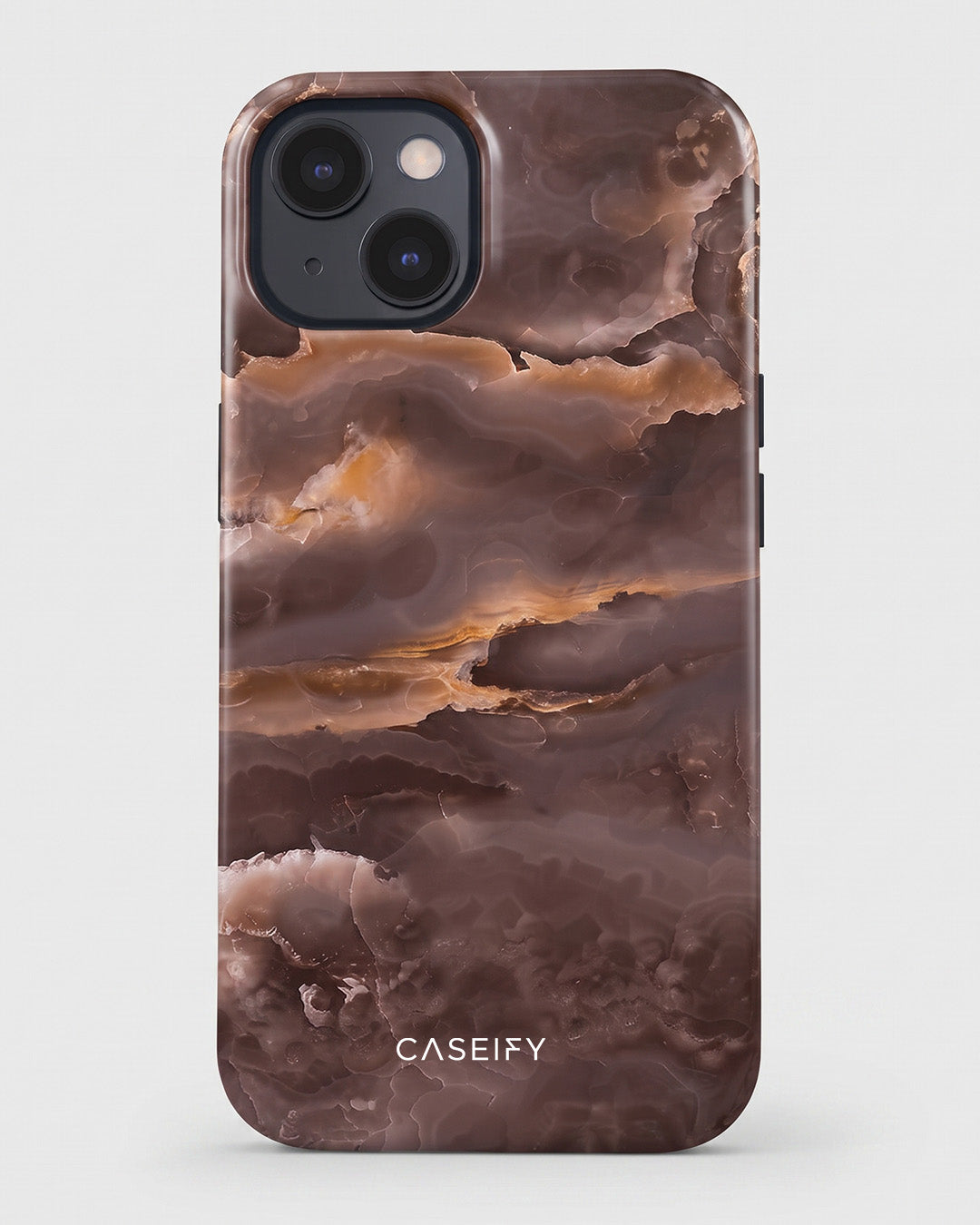 Chocolate Brown Agate Marble iPhone 13 mini Case
