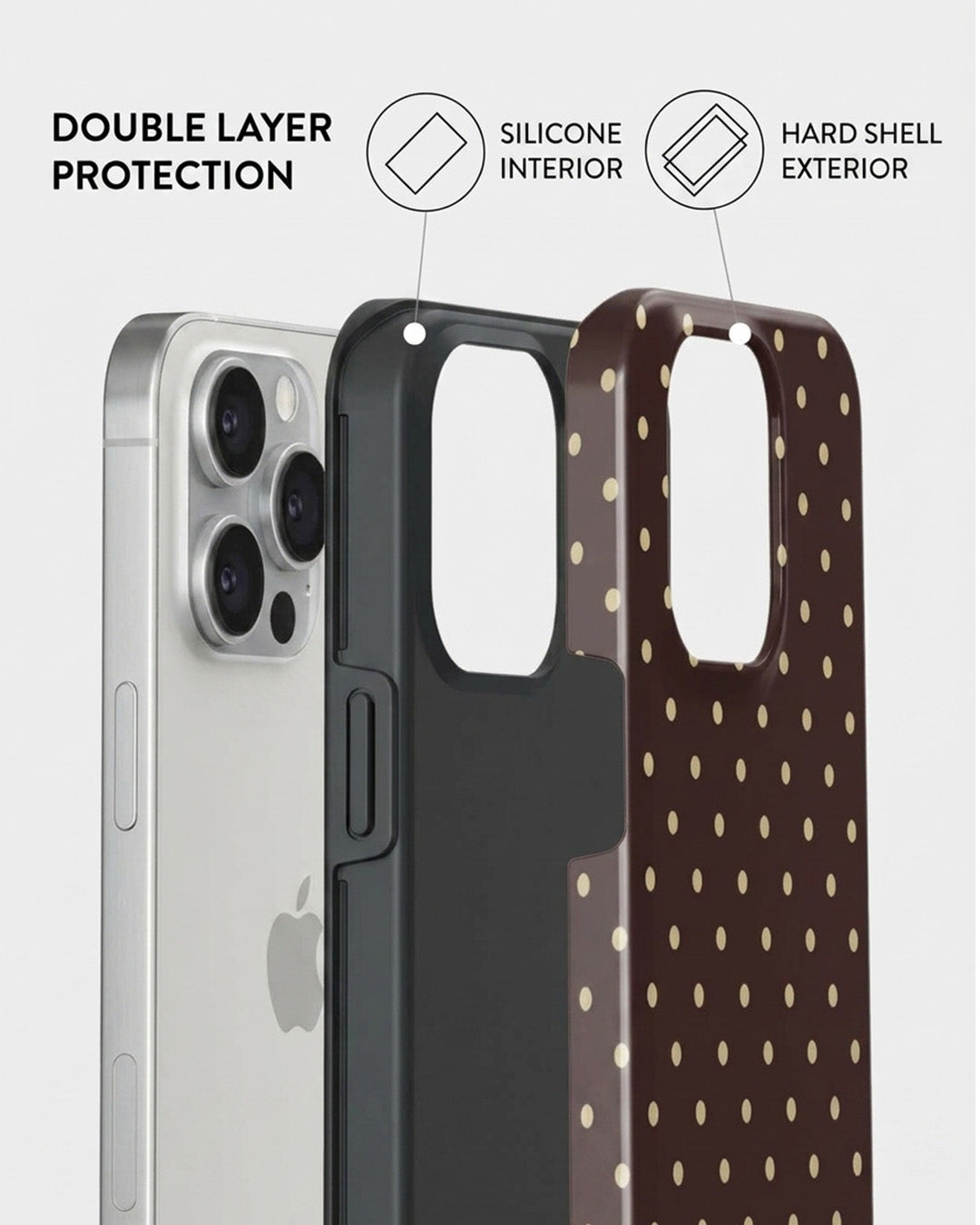 Chocolate Polka Dot iPhone 15 Pro Case