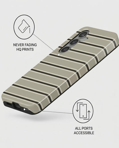 Samsung Galaxy S24 FE Beige Striped Case