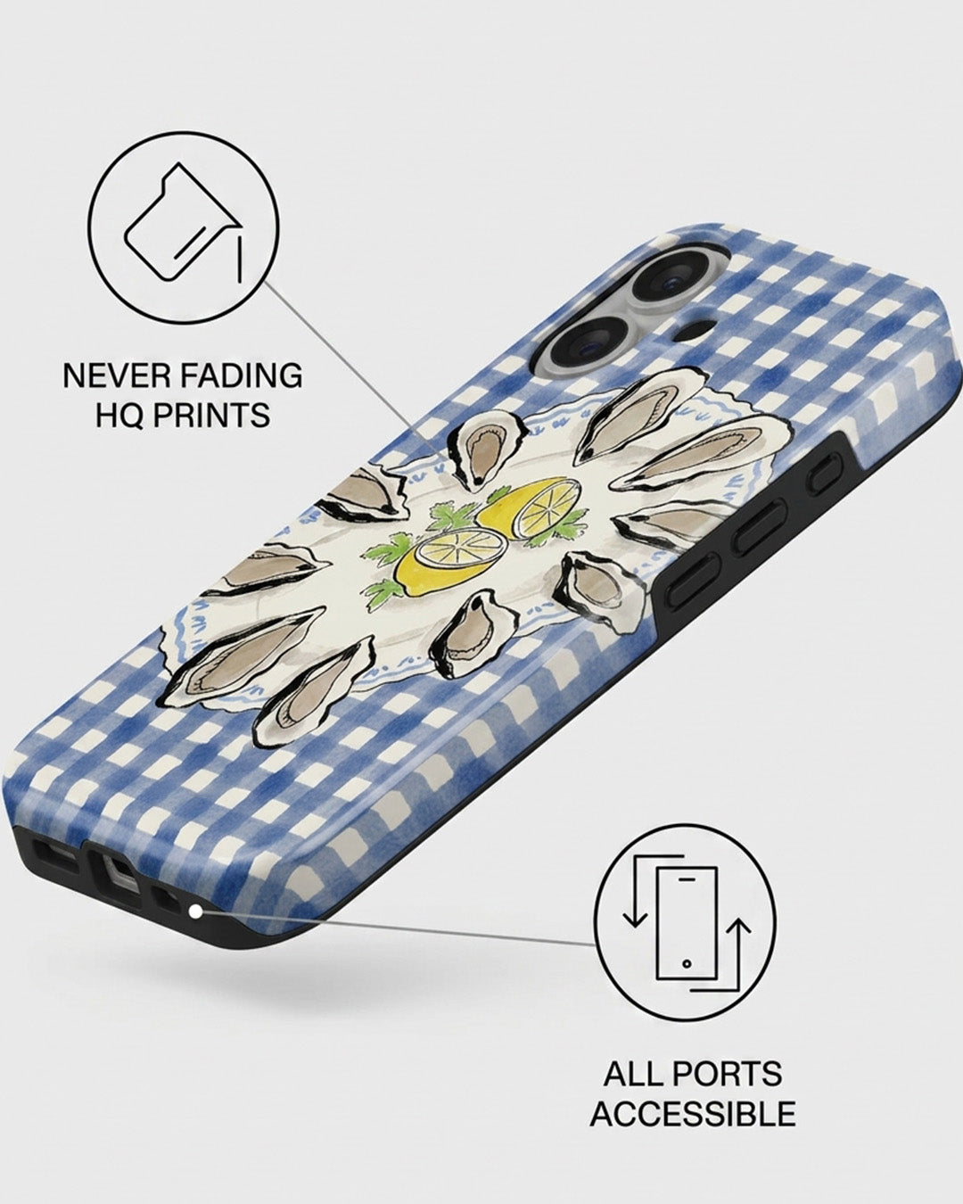 Oysters & Lemon iPhone 16 Plus Case