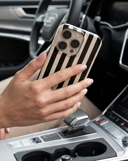 Black & Tan Stripe iPhone 16 Pro Case